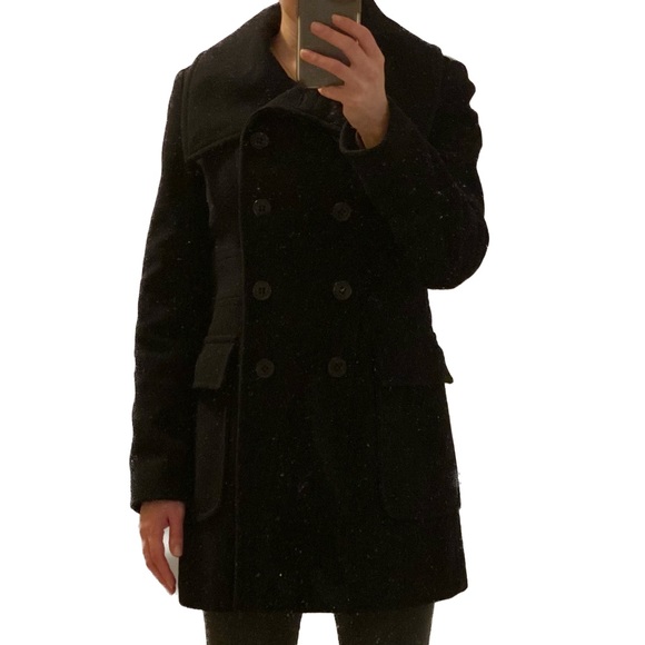 Marc New York Andrew Marc Black Wool Coat - Picture 2 of 6